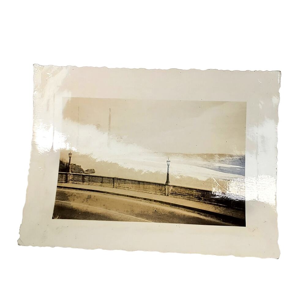 Vtg Bridge View Crown Point Washington Monochrome Photography Found Snapshot